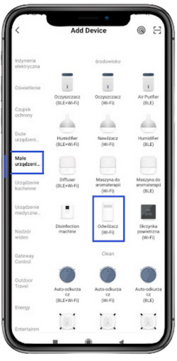 Dodawanie osuszacza powietrza Fersk Torr do aplikacji mobilnej