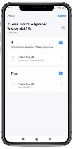 Ustalania własnej reguły w osuszaczu powietrza Fersk Torr 